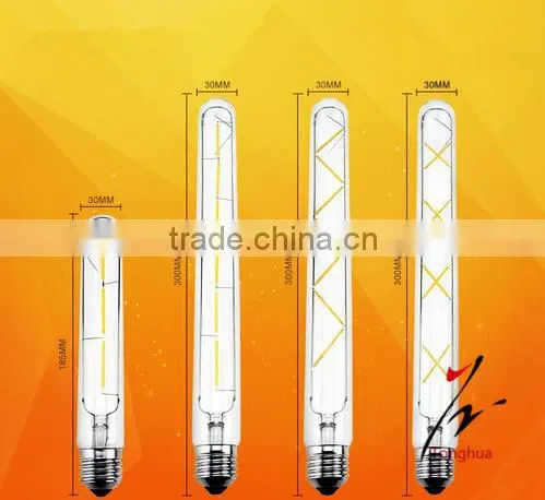 High Quality Retro LED Filament Light Bulb T30 300 E27 Tubular Lamp Warm White Dimmable 110/220V photo-4