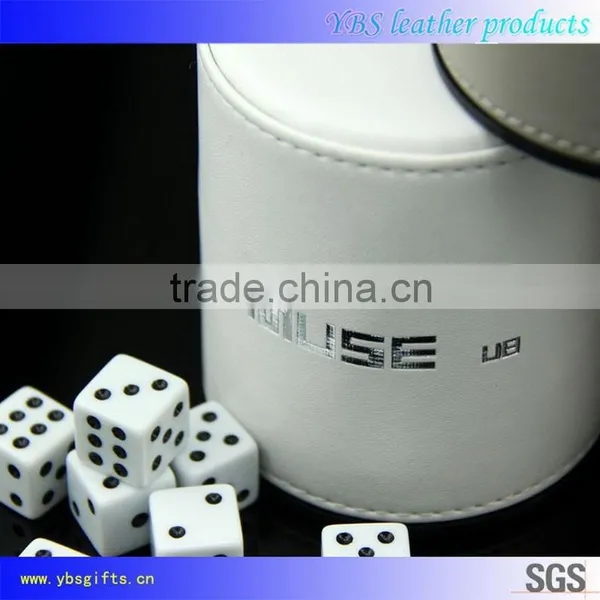 PU/PVC Leather Dice Cup Sieve Cup With Custom Logo photo-3