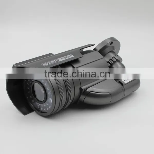 Security CCTV Outdoor CCD Red LED Light Bullet Proof Solar Powered Dummy Camera photo-4