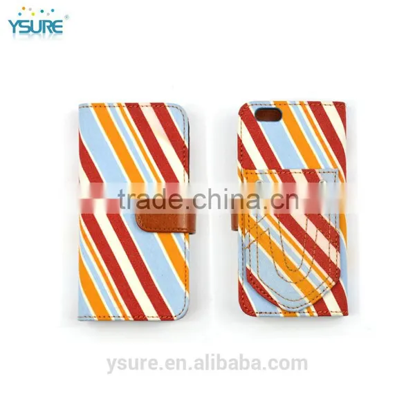 Colorful Unique Design Wallet Fabric Leather Phone Case For Asus Zenfone 2 With PVC ID and Credit Card Slots photo-2