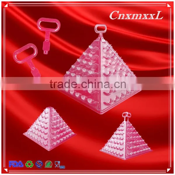 Hot Sells New Style Wholesale 7 Tier Plastic Macaron Pyramid Tower Display Stand &patented Customizable Macaron Packaging photo-3