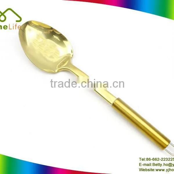 New color Stainless Steel cooking kitchen utensils Solid spoon