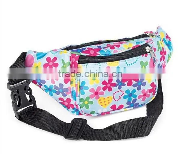 RETRO STYLE MULTI BLUETONE WEATHERPROOF FLOWER FLORAL HEART FESTIVAL BUM BAG photo-3
