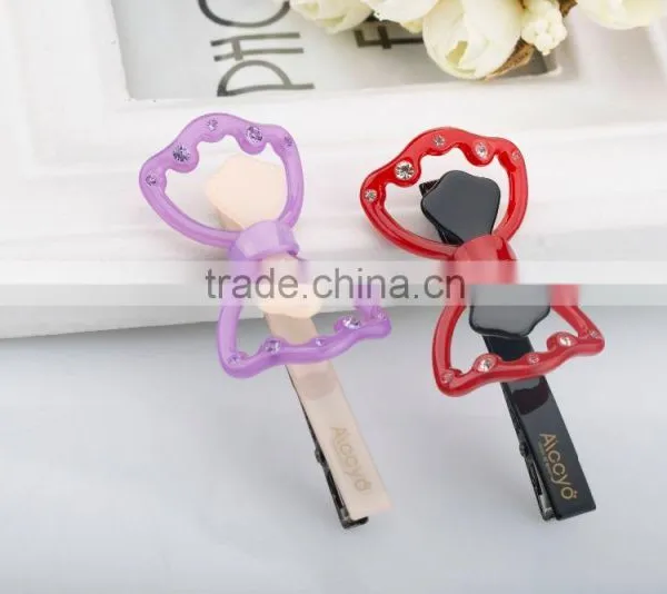 Fashion Colorful Rhinestone Decoration Hair Clip Wholesale Exquisite Bow Hair Clip photo-2