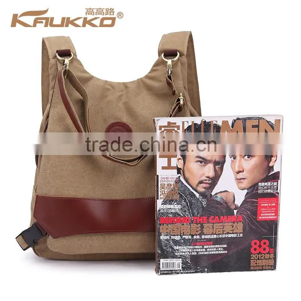 High Quality Canvas Shoulder Bag Convert to a Backpack From a Shoulder Bag Canvas Tote Bag for Girls photo-5