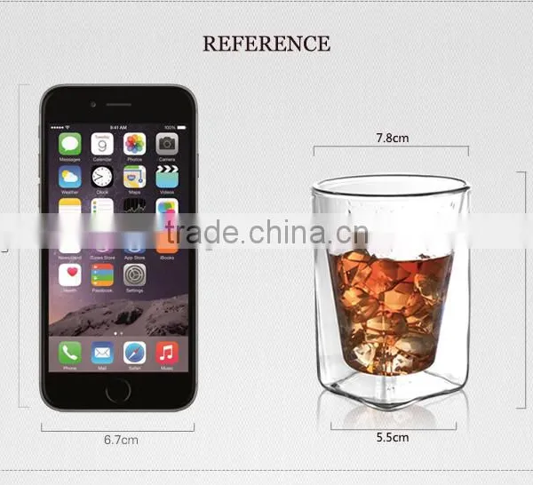 China Supplier Hot Sell Borosil Double Wall Unique Wine Glasses for 200ml photo-4