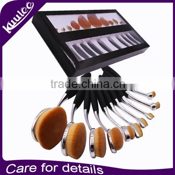 9pcs Golf Pro Cosmetic Makeup Brush Professional Kit makeup brushes with black