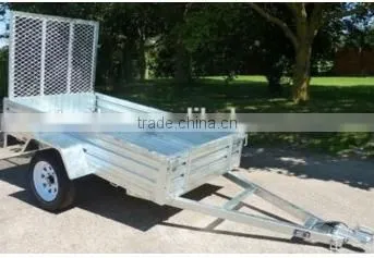 Box Trailer with mesh ramp tipping box trailer