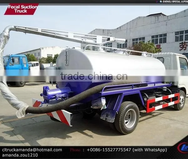 Dongfeng 4*2 95hp Small 4000-5000 Liter Vacuum Tank Truck Vacuum Truck Sale Vacuum Tankers for Sale photo-4
