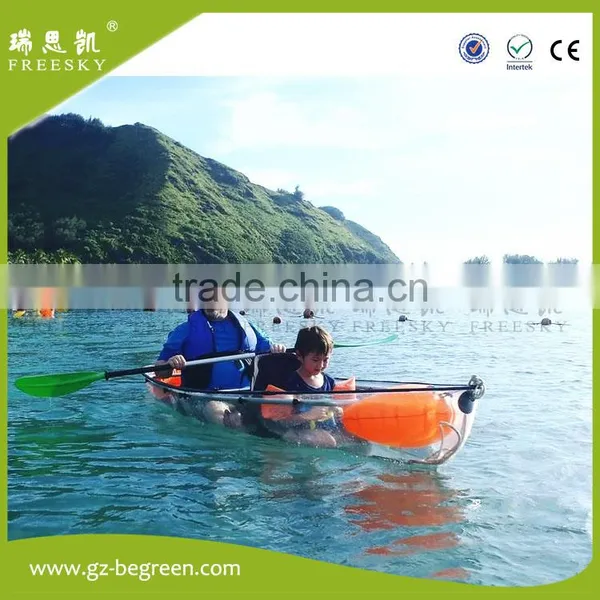 2017 New Design PC Plastic 100% Crystal Clear Bottom Kayak Transparent for Sale photo-3