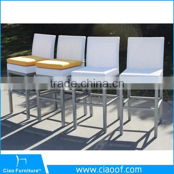 Hot Sell Aluminum Outdoor White Rattan Bar Furniture photo-2