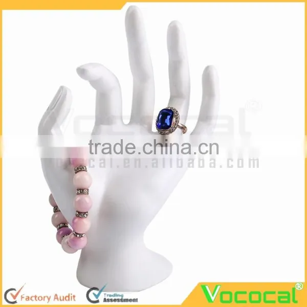 OK Hand Gestured Frosted Resin Ring Display Stand Jewelry Display Props White photo-3