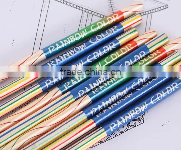 Factory Wholesale 7" Wooden Multi Colored Lead Pencils photo-3