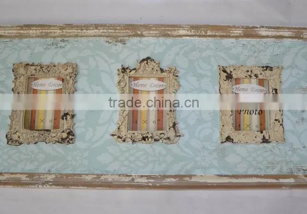 2016 New Style Decorative Antique Wooden Multi Photo Frame With Resin Decor photo-2