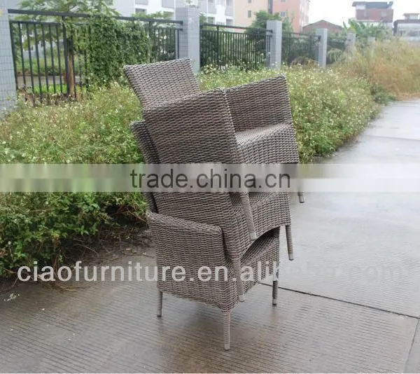 Garden Furniture Half Round Wicker Dining Chairs photo-6