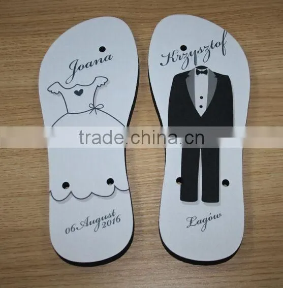 2017 New Ideas Sublimatlion Custom Slippers for Wedding Invitation photo-2