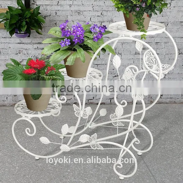 Classic Plant Stand Shelf Holds Garden 3 Tier Iron Flower Pot Stand photo-5
