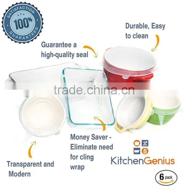 High Quality Food Grade Flexible Silicone Can Pot Cover Silicone Suction Lids photo-5
