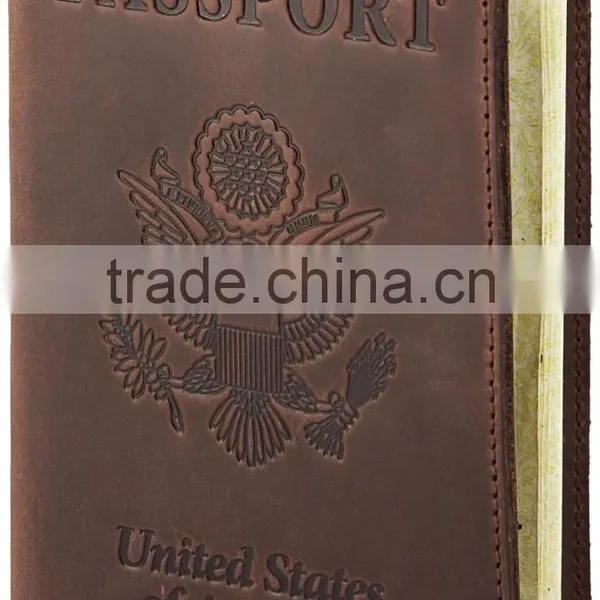 Leather Passport Cover - Holder - for Men & Women - Passport Case photo-2