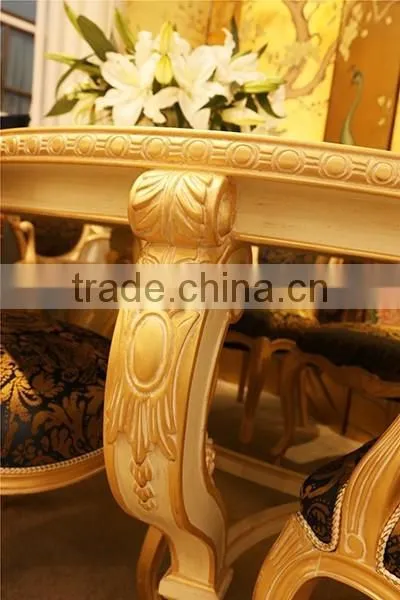 Luxury French Rococo Timber Dining Table Set for Noble House BF11-05051b photo-2