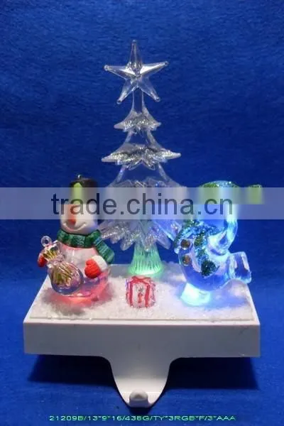 2015 Christmas Double Snowman Stocking Holder With Led photo-6