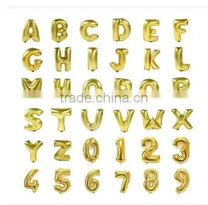 16 Inch Foil Letter Number Foil Balloons Birthday /Wedding Party Decorative Foil Balloons photo-2