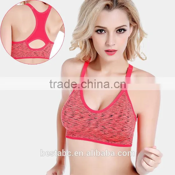 Women Cross Gym Fitness Pattern Seamless Sports Bra Made Yoga Bra photo-2