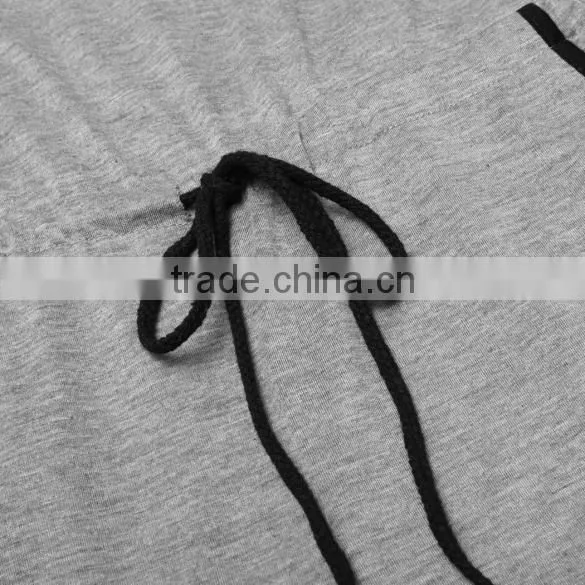 New Fashion O Neck Sleeveless Gray Calf-length Jumpsuit Drawstring Waist Pocket Casual Leisure Loose Romper Sexy Women Playsuit photo-5