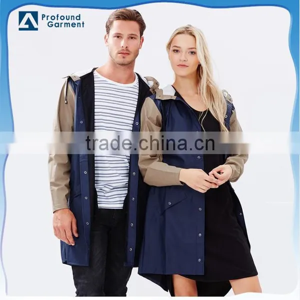 High Quality Hot Fashion Two Tone Colors RAINS Unisex Long Jackets
