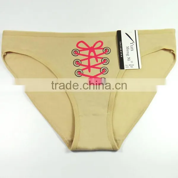 Yun Meng Ni Underwear Cute Bow Printing Briefs Sexy Ladies Panties photo-3