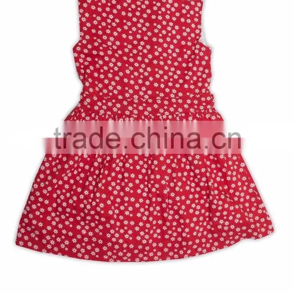 Organic Cotton Floweral Print Girl's Sleeveless Summer Dress photo-2