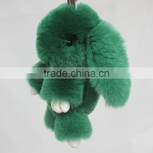 Myfur 2017 Hot Sale Lovely Rex Rabbit Fur Keychain for Bag photo-3
