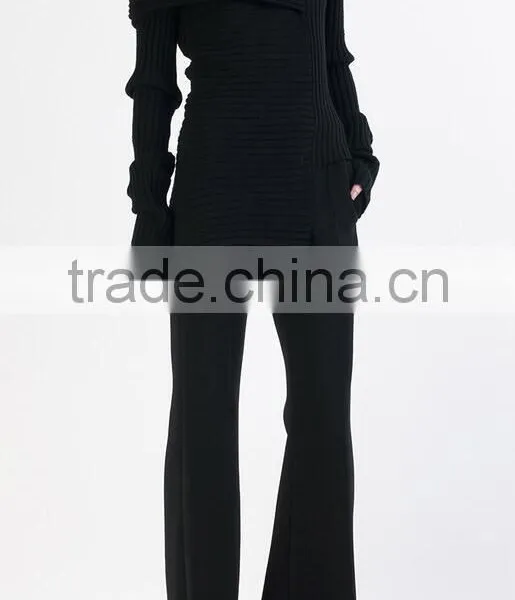 Runwaylover Europe Style 2017 Ladies Long Style Vintsge Flared Pants photo-4