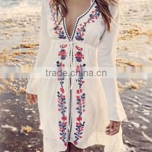 Walson Women's Long Lace Swimsuit Bikini Cover Up Beach Dress Bathing Suit photo-3