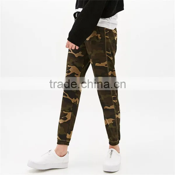 Joggers Camouflage Plush Womens Khaki Work Pants With Elastic Rope photo-2