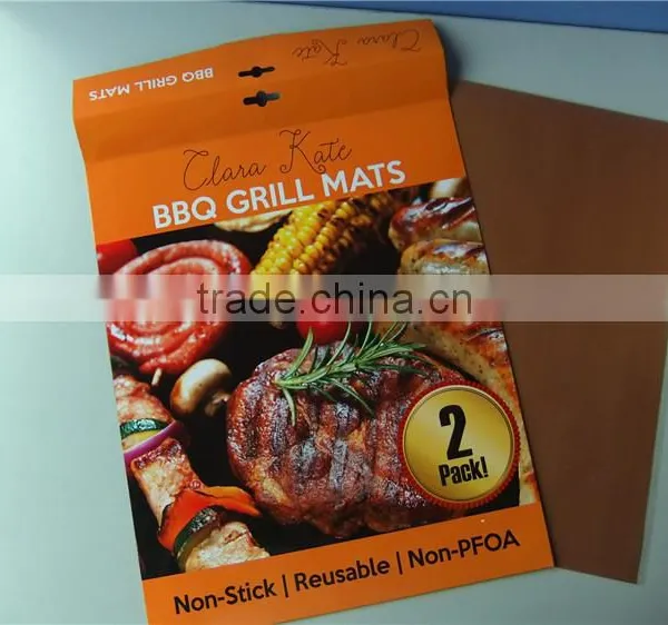 Non-stick Copper Grill Baking Mat BBQ Grill Mat Fireproof Charcoal Yoshi Bbq Grill Mat photo-3