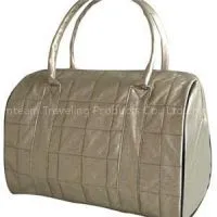 Silver Large Roomy Round Woman Lady Quilting Bag