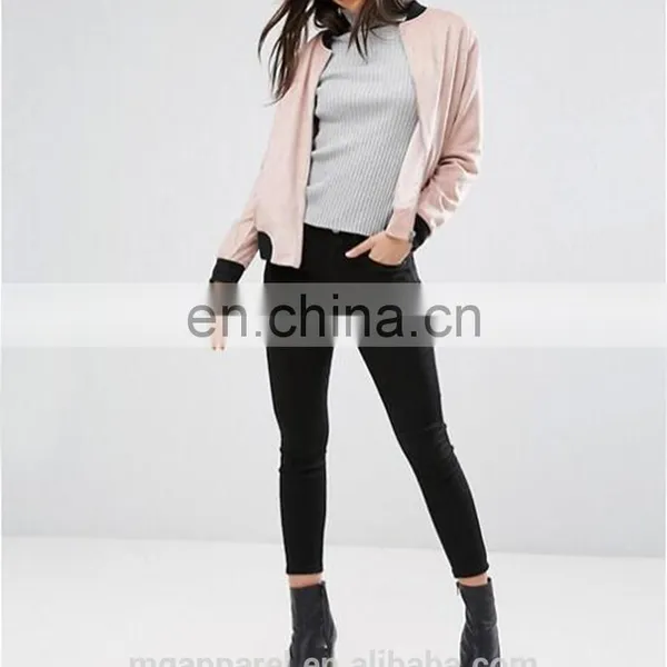 OEM Hot Sale Custom Bomber Jackets Women Suede Life Jacket photo-5