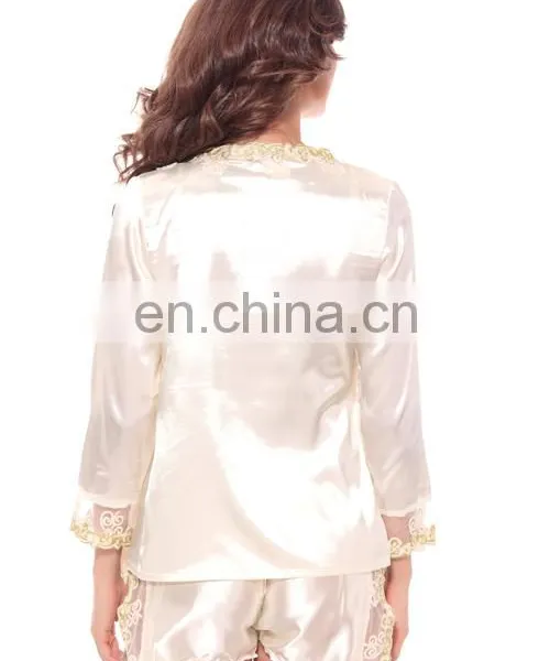 OEM Custom Sexy Pajama Pants Sexy Silk Nighty Suit Image photo-6