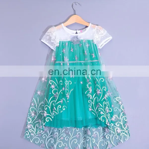2017 Latest Kids Beautiful Flower Dress Party Wear For 2-12 Years Old Girl photo-2