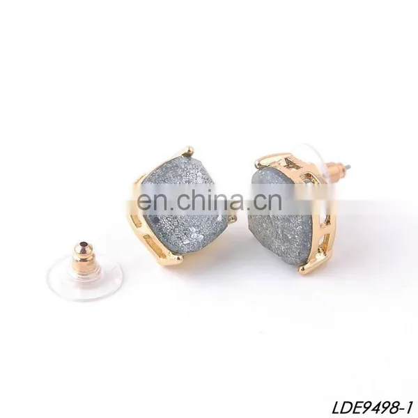 Gorgeous Glitter Studs Small Square Studs Earring photo-3