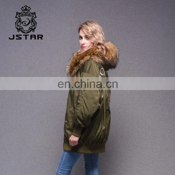 Best Warm Bomber Down Jacket With Raccoon Fur Collar photo-5