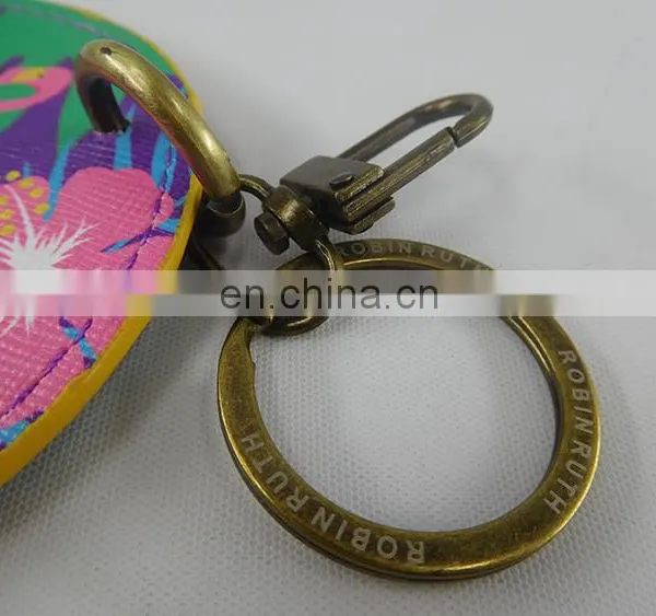 Eco Friendly Manufacturers Colorful Leather Keychain With Logo photo-3