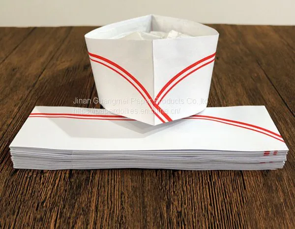 Paper Forage Cap With Double Line Customized Size