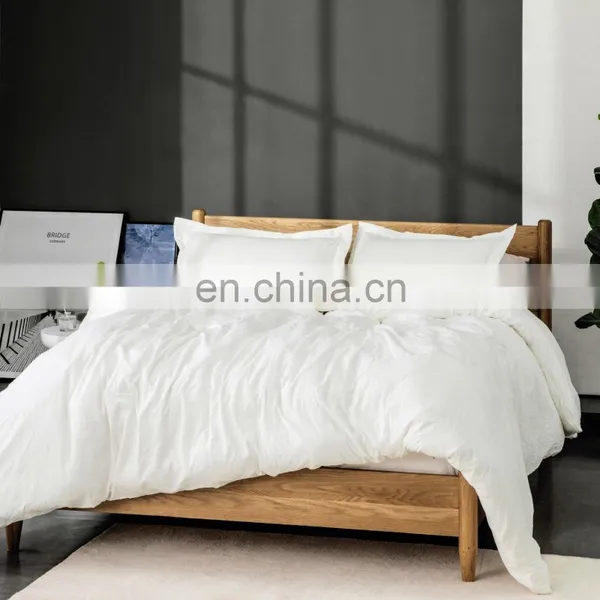 Durable Eco-friendly Washed Microfiber Duvet Cover Set With Zipper photo-3