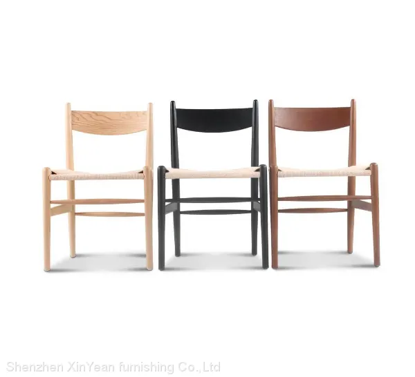 CH36 Wood and Rattan Chair Antique Oak Chairs Wooden Restaurant Chairs White Wooden Kitchen Chairs Wooden Chair With Handle photo-5