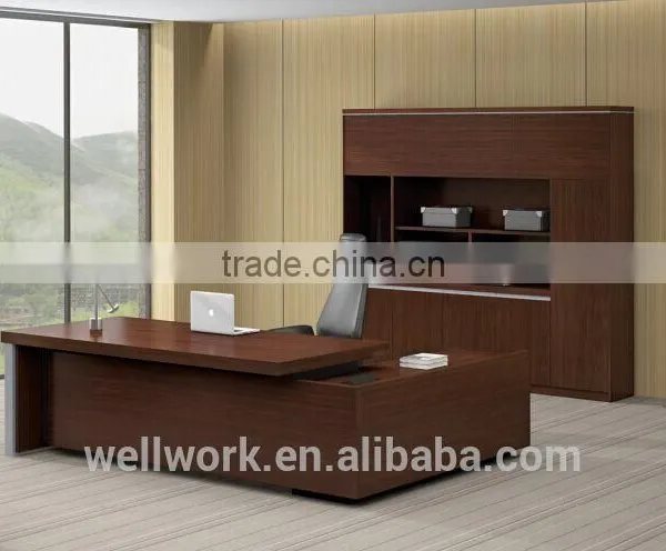 WORKWELL Wooden Executive Office Table With Side Table S4-258B Quality Choice photo-3