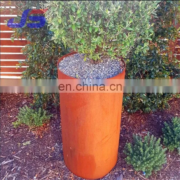 Large Corten Steel Rust Color Outdoor Planter photo-5