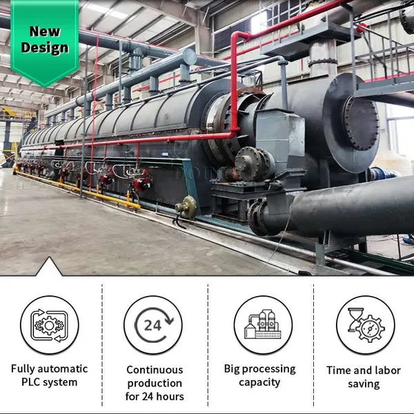 Recycling Waste Tire Plastic to Synthetic Diesel Fuel Oil Pyrolysis Machine With Installation photo-2