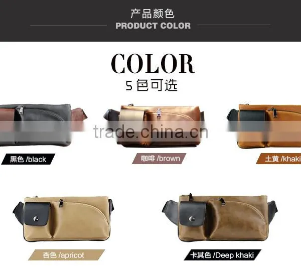 Wholesale Fashion Design PU Leather Men Chest Bag Shoulder Bags for Man photo-2